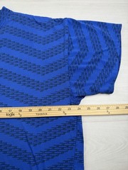 Vtg Breezin Sportswear T-Shirt Blue Single Stitch Geometric Boxy 80s 90s Large