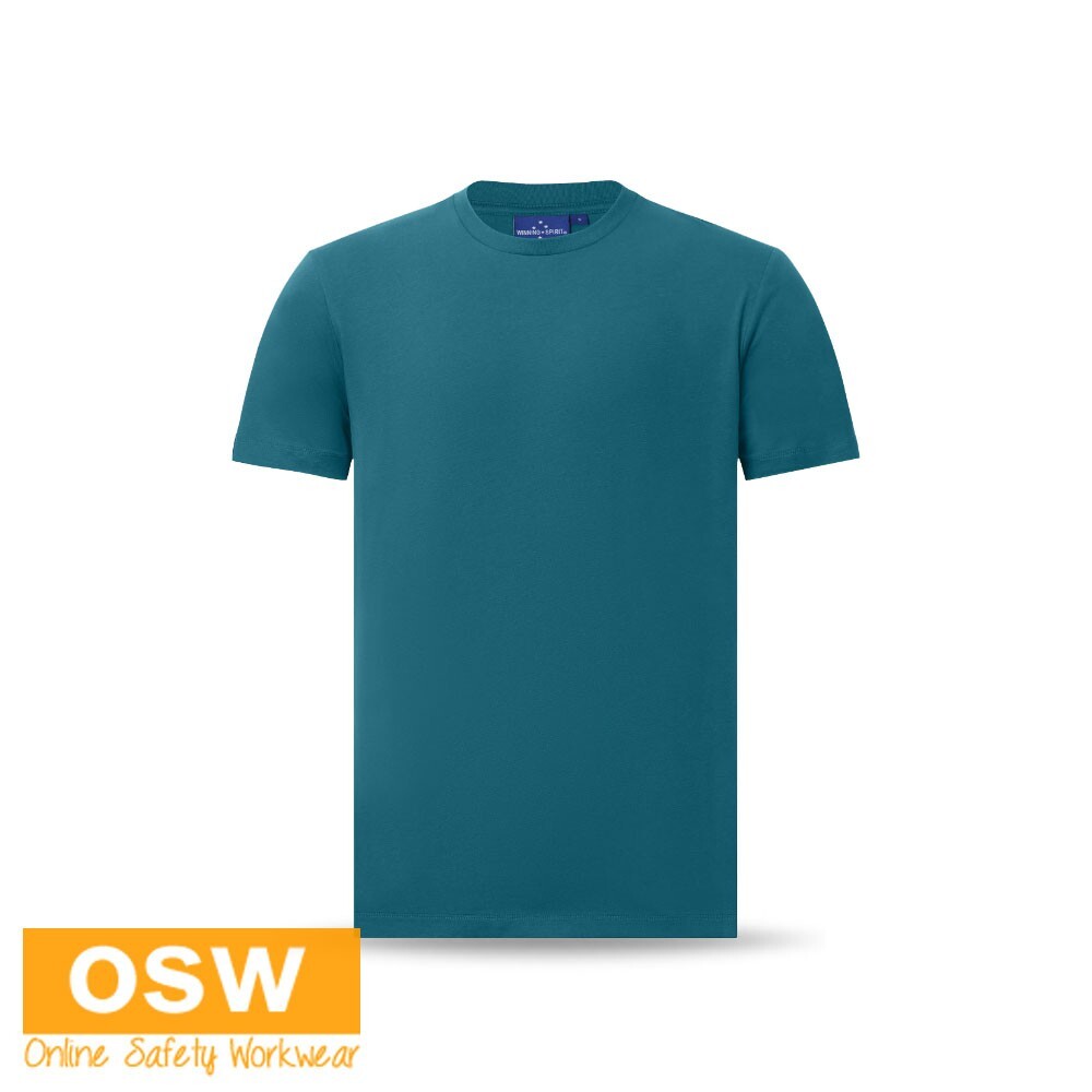 5 X Mens Crew Neck Premium Cotton Side Seamed Face Short Sleeve Tee Shirt TS43