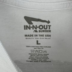 In-N-Out Burger Nevada Neon Graphic T Shirt Men’s Large White Retro Car USA Tee