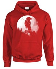 CROW SILHOUETTE – Fleece Pullover Hoodie