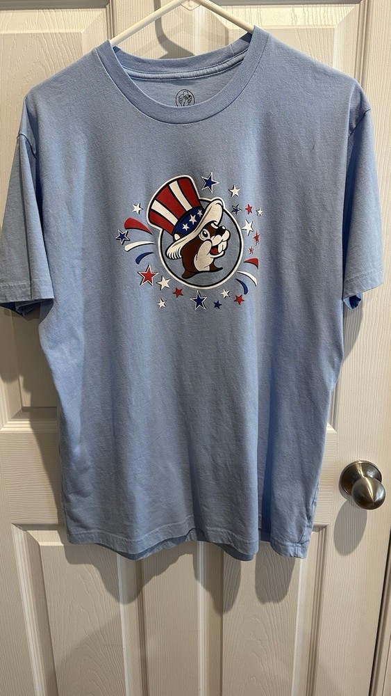 Buc-ees 4th of July Patriotic T-Shirt Land Of The Free SZ L