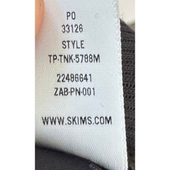 SKIMS Mens Cotton Rib Tank Top Onyx Black Ribbed Scoop Neck TP-TNK-5788M Size M