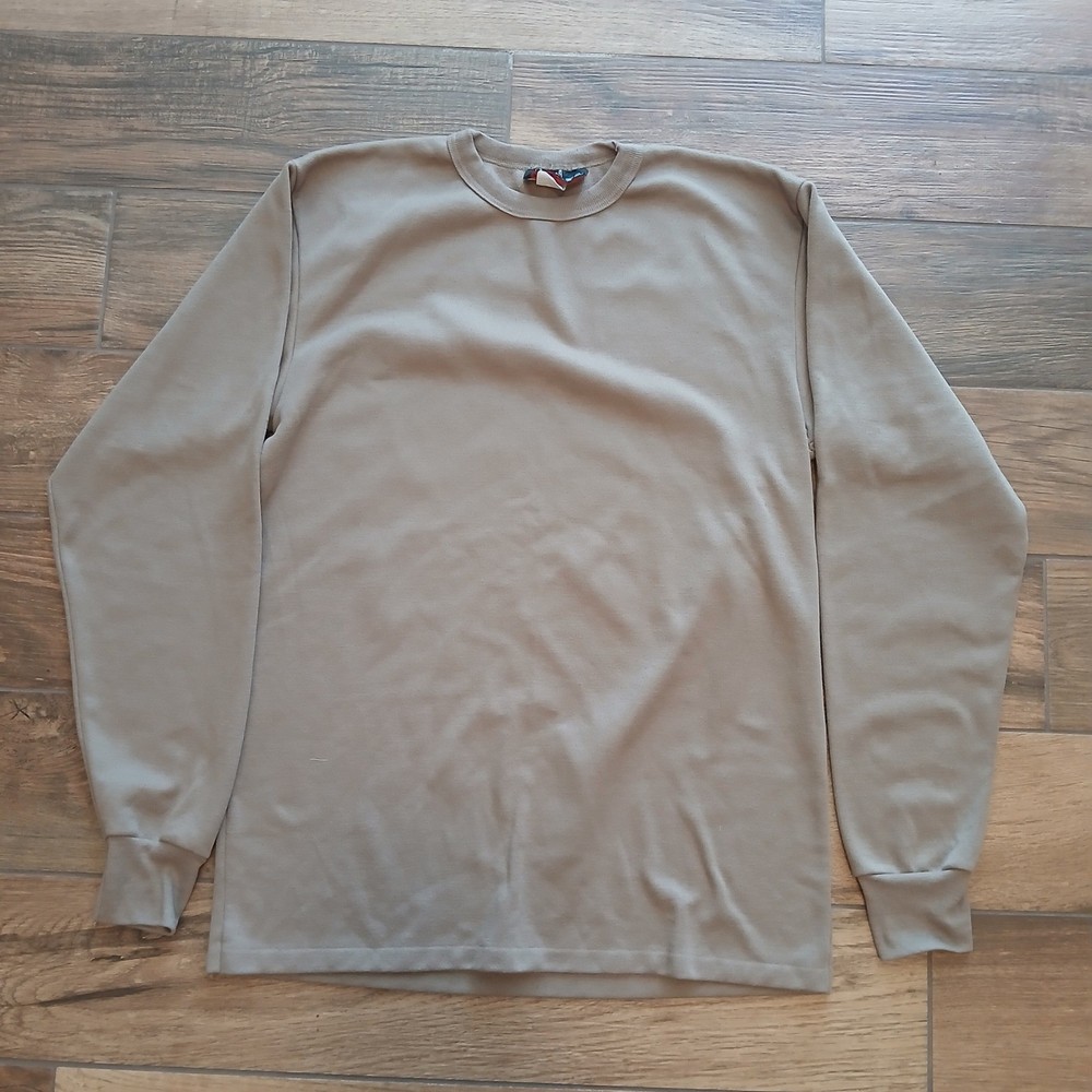 Vintage Kenyon Strata Thermal Shirt Mens Large Tan Thermax Base Layer USA 90s