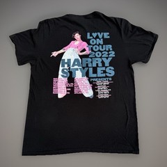 Harry Styles Love On Tour 2022 Concert Tee Shirt Large Black Pink Double Sided