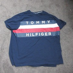Tommy Hilfiger Graphic Shirt Mens 3Xl XXL Blue Logo Pullover