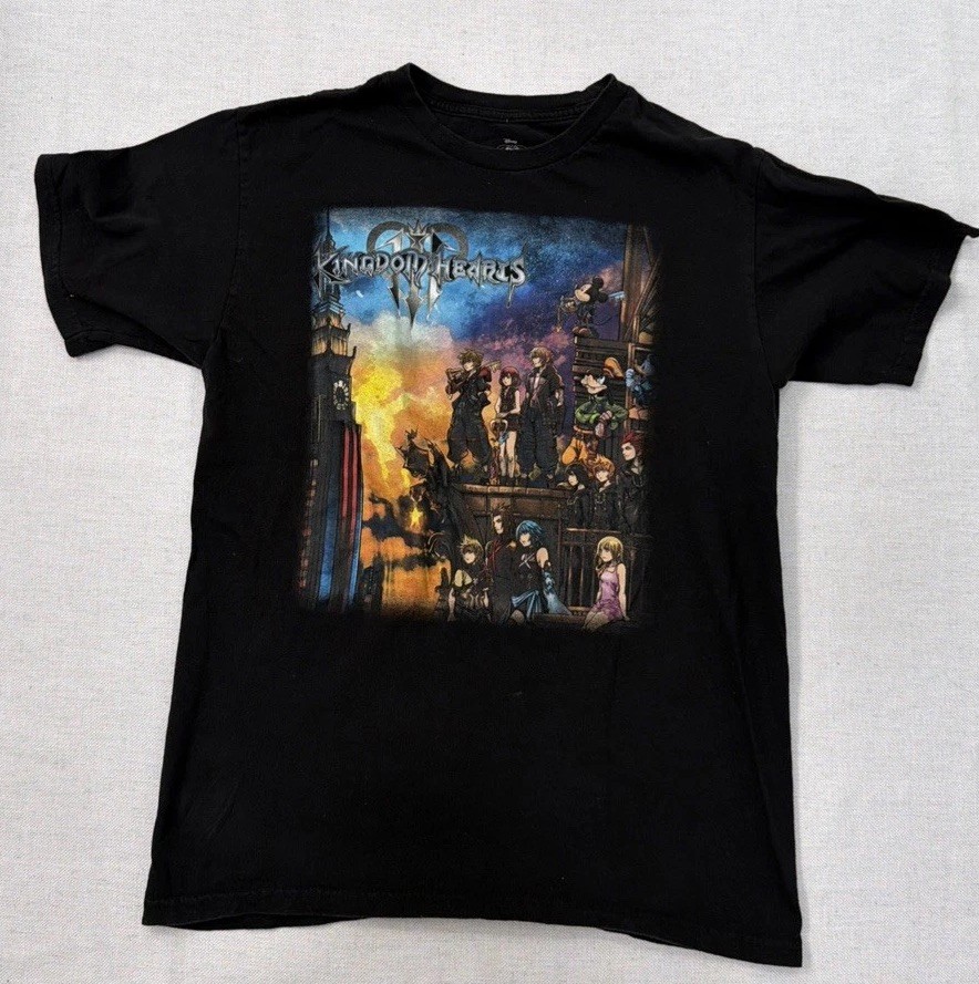 Kingdom Hearts 3 PS4 Black Medium Disney Official Merch 2019 Square Enix Shirt