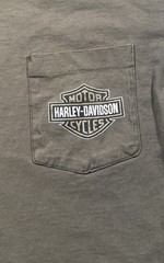 VTG Harley Davidson T-Shirt Mens Medium Green Long Sleeve ATX Central Texas USA