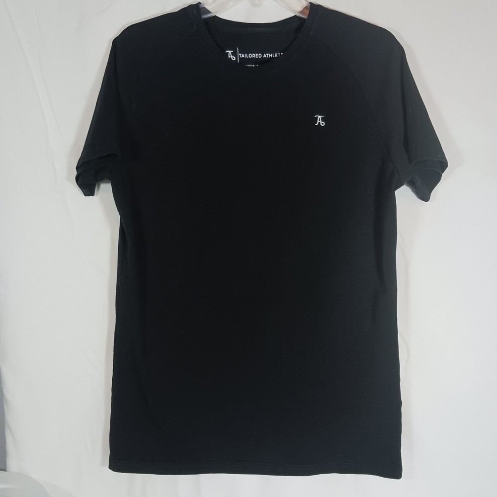 Tailored Athlete Essential T-Shirt Mens Large Black Excellent Stretch Logo Tee