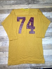 Vintage 70s Champion Wisconsin Ath. Dept Jersey 3/4 Sleeve Shirt Hockey Mens XL