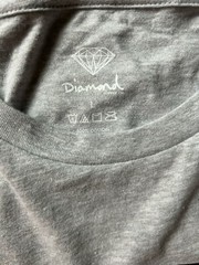 DIAMOND SUPPLY COMPANY BOX LOGO LONG SLEEVE GRAY T-SHIRT LONG SLEEVES SIZE M