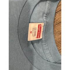 SUPREME Pinline Logo Tee Short T-Shirt Sleeve Shirt in Blue Medium