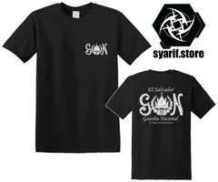 El Salvador Guardia Nacional Army Military Men’s Black T-Shirt Size S to 5XL