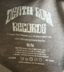 New Death Row Records Snoop Dogg Photo Tee Charcoal Grey T-Shirt Size Medium