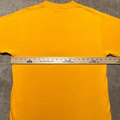 Vintage 90s Maryland Puff Print T Shirt Mens Large Yellow Deer Animal Tultex Tee