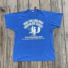 Vintage 1986 Screen Stars Single Stitch Running Marathon Graphic Tee Men’s L