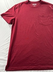Duluth Trading Co Longtail T-Shirt Mens Sz Large Short Sleeve Red Pocket Tee