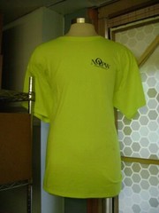 PRINTED TEE SAFETY YELLOW GREEN SELF DISTANCE STAY 6 FEET BACK AWAY T-SHIRT