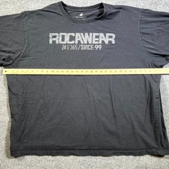 VINTAGE Rocawear Classic T-Shirt Mens 6X Big Tall Black Graphic Print Oversized