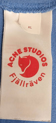 Acne studio fjallraven mens xl blue strong tough cotton tshirt shortsleeve