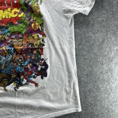 Marvel Comics Shirt Mens Medium White Superhero Graphic Tee Avengers Heroes