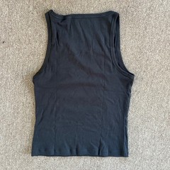 Skims Mens Rib Tank Onyx Black Ribbed Cotton Blend Scoop Neck TP-TNK-5788M 2X