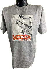 Mecca Men T-Shirt Vintage Y2K Summer Bike Heather Hip Hop Gray NWT L