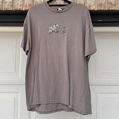GREY 00s QUIKSILVER GRUNGE LOGO GRAPHIC TEE