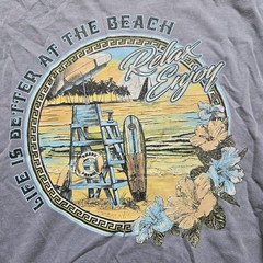 “Life Is Better At The Beach” Vacation Relax Tee T-Shirt Adult Size M Medium
