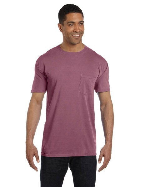 Comfort Colors Pocket T-Shirt in Berry – 9 SHIRTS – VARIOUS SIZES – S, M, L, XL