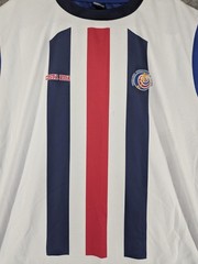 Costa Rica Soccer Shirt Mens Medium Blue White Red Federacion Futbol Jersey Tee