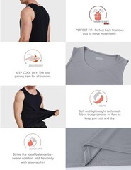 6 Pack Men’s Quick Dry Workout Tank Tops Breathable Gym Sleeveless Muscle Shi…