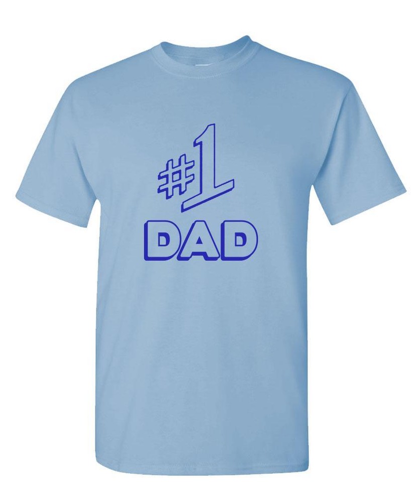 NUMBER 1 DAD – funny fathers day – Mens Cotton T-Shirt