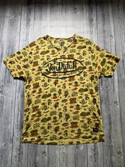 Vintage Von Dutch Yellow Big Logo T-shirt Men’s Size L