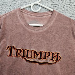 Triumph Motorcycles T Shirt Men Medium Embroidered Double Sided