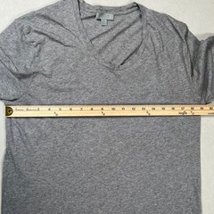 COS Scoop Neck T-Shirt Mens Medium Grey Heathered Cotton Minimalist Tee Casual