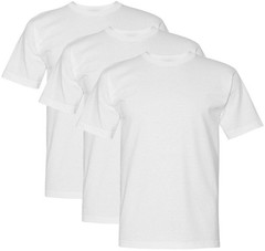 US Military Solid Color T-Shirts 100% Cotton Made in USA Short Sleeve Tees 3PACK