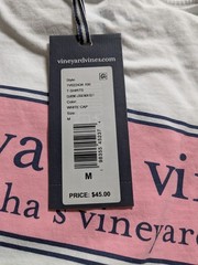 NWT Vineyard Vines Shirt Men’s Medium White Short Sleeve Box Logo Tee $45