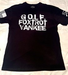 Grunt Style Foxtrot Yankee Graphic Black Men’s XL Crew Neck T-Shirt Military USA