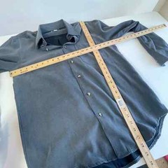 Covington Button Down Dress Shirt Mens M 38-40 Gray Long Sleeve Collared Formal