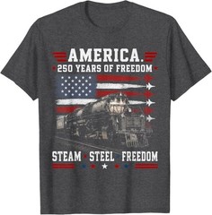 Big Boy 4014 250 Years of Freedom Steam Locomotive Train T-Shirt