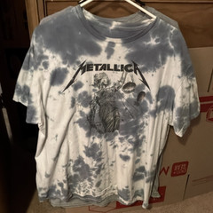 Metallica …And Justice For All Tie-Dye Graphic Logo Tee White/Gray Men’s XL