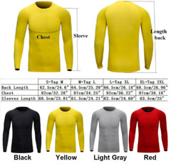 Men Sport Long Sleeve Thin No Plush Underwear Johns Winter Basic Crew Tops Shirt