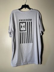 Under Armour Men’s Freedom Flag Graphic T-Shirt Size 3XL Gray New