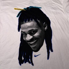 Nike Ja Morant T-Shirt Mens Medium White Loose Fit Graphic Basketball NWT