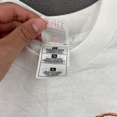 Vintage Fruit Of The Loom T Shirt Mens XL White Cotton Delta Mark Wills On Tour