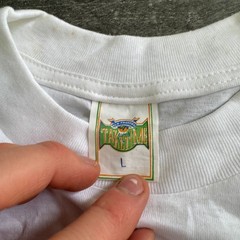 Vintage White Single Stitch T-Shirt Sheep 90s Retro Print Mens Large