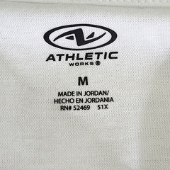 Men’s T-Shirt Size Medium White Long Sleeve Athletic Works Moisture Wicking