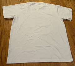 Uniqlo Gundam 40th Anniversary Gundam Mobile Suit Shirt White Sz XL Worn Stains
