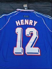 France 1998 World Cup #12 Thierry Henry Retro Football Jersey