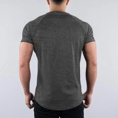Plain Summer Cotton Breathable Short Sleeve Shirts Gym Sport Workout Muscle Runn